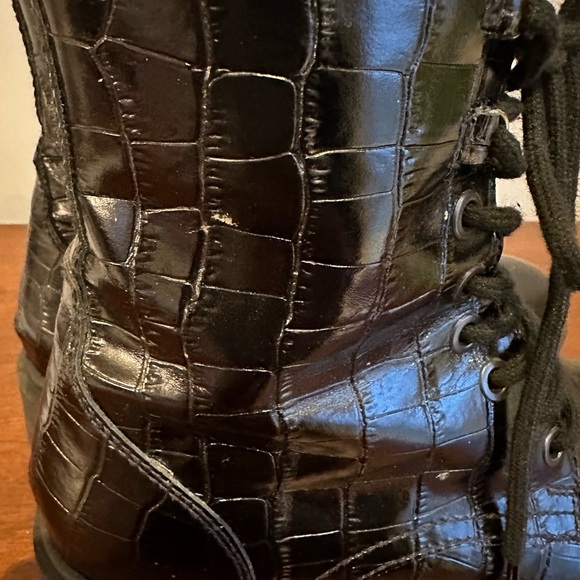 NeroGiardini Crocodile print combat boots - Picture 6 of 6